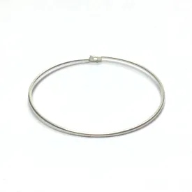 1-1/4" Round Wire Hoop With Flat End & Hole Silver (144 pieces)