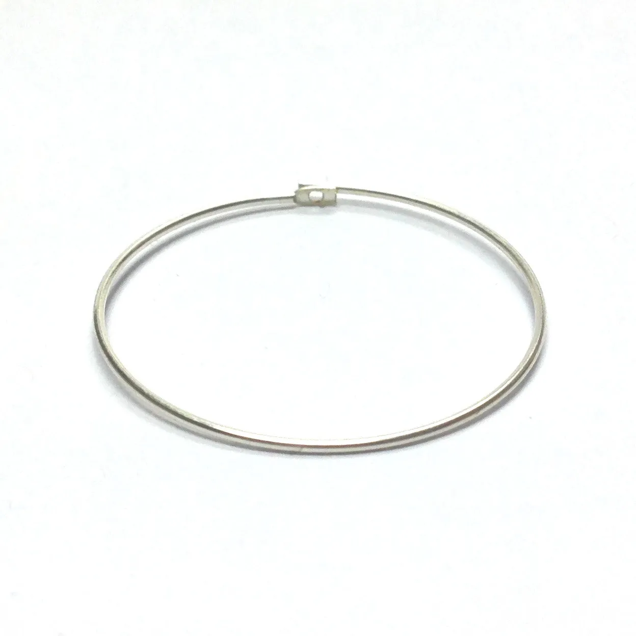 1-1/4" Round Wire Hoop With Flat End & Hole Silver (144 pieces)