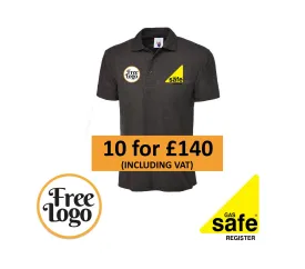 10 x Gas Safe FREE LOGO Polo Shirt Bundle #5