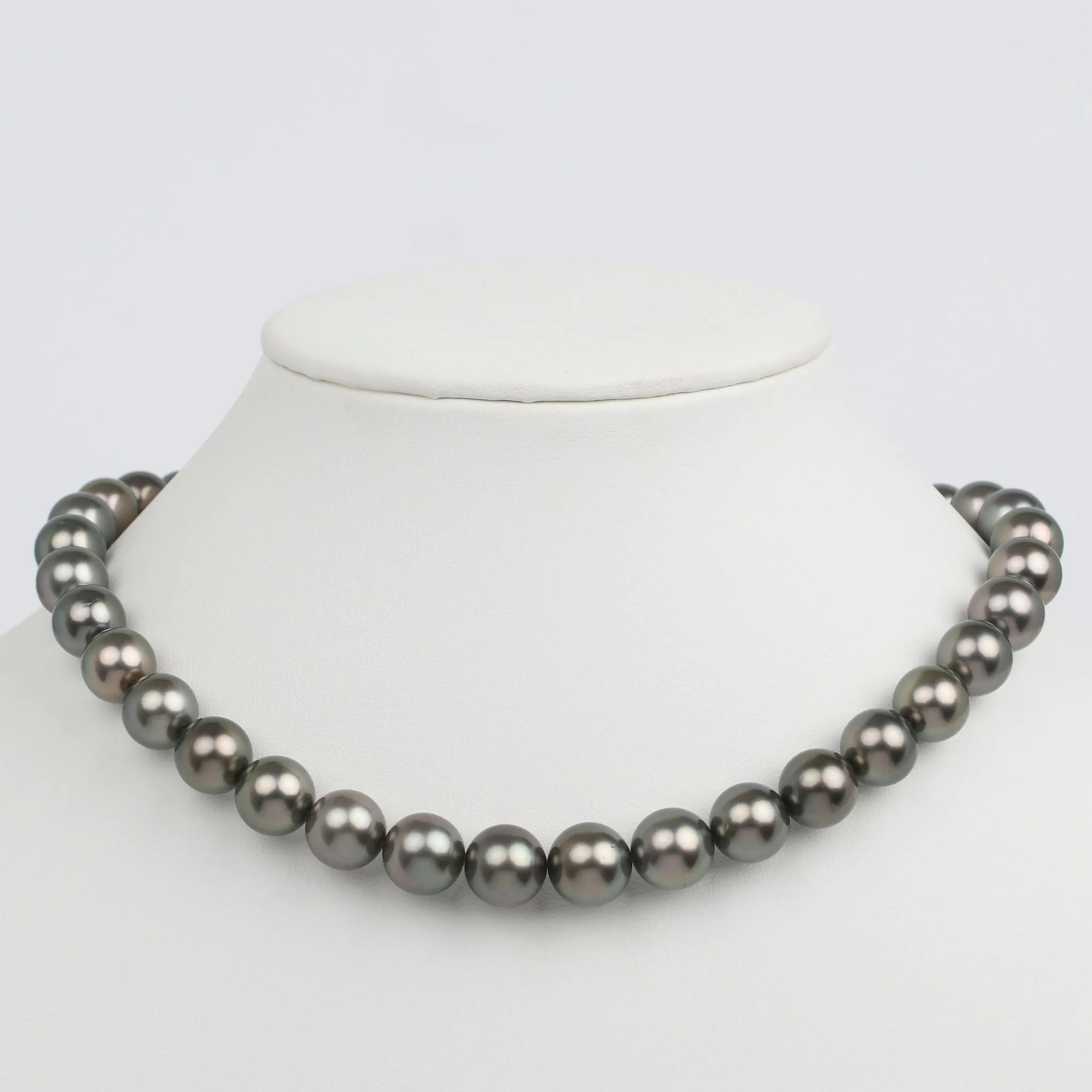 10.0-12.5 mm AAA Tahitian Round Pearl Necklace