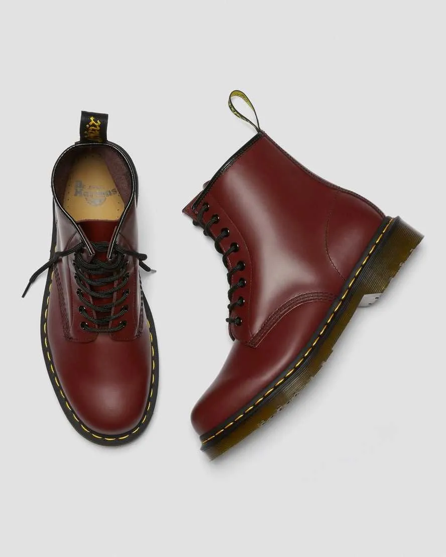 1460 Cherry Red Smooth Dr. Marten 8 Eye Boots