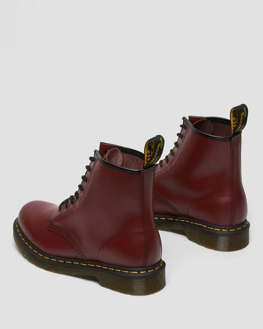 1460 Cherry Red Smooth Dr. Marten 8 Eye Boots