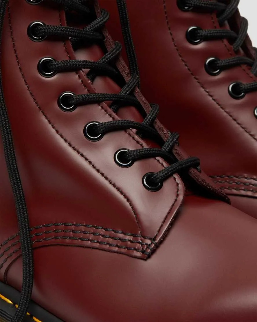 1460 Cherry Red Smooth Dr. Marten 8 Eye Boots