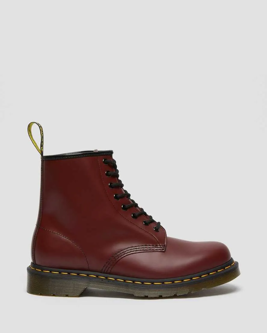 1460 Cherry Red Smooth Dr. Marten 8 Eye Boots