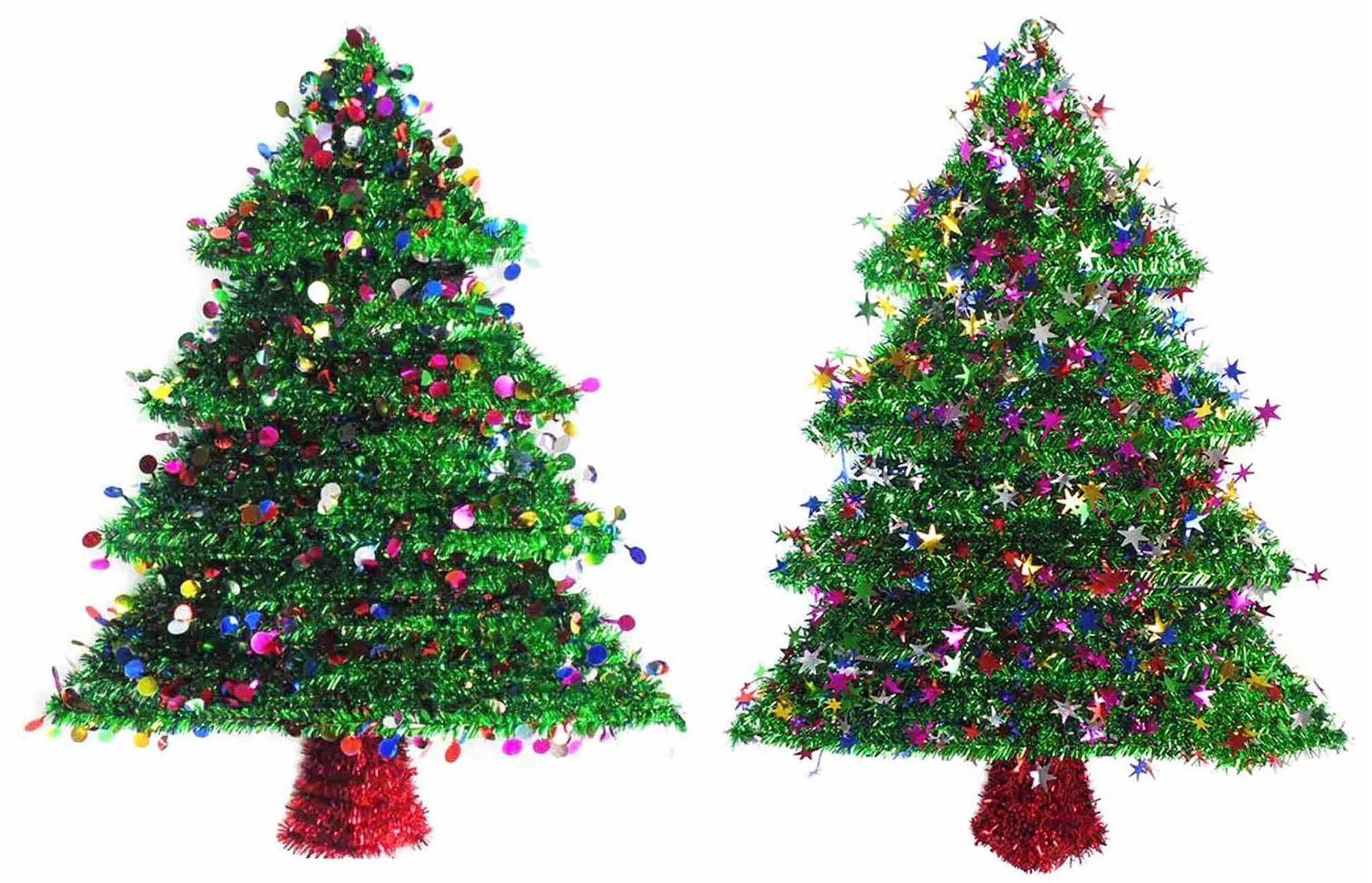 18" 2D Tinsel Specialty Tree Wreath Embellishment