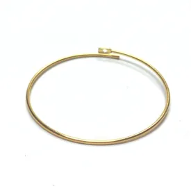 1" Round Wire Hoop With Flat End & Hole Gold (144 pieces)