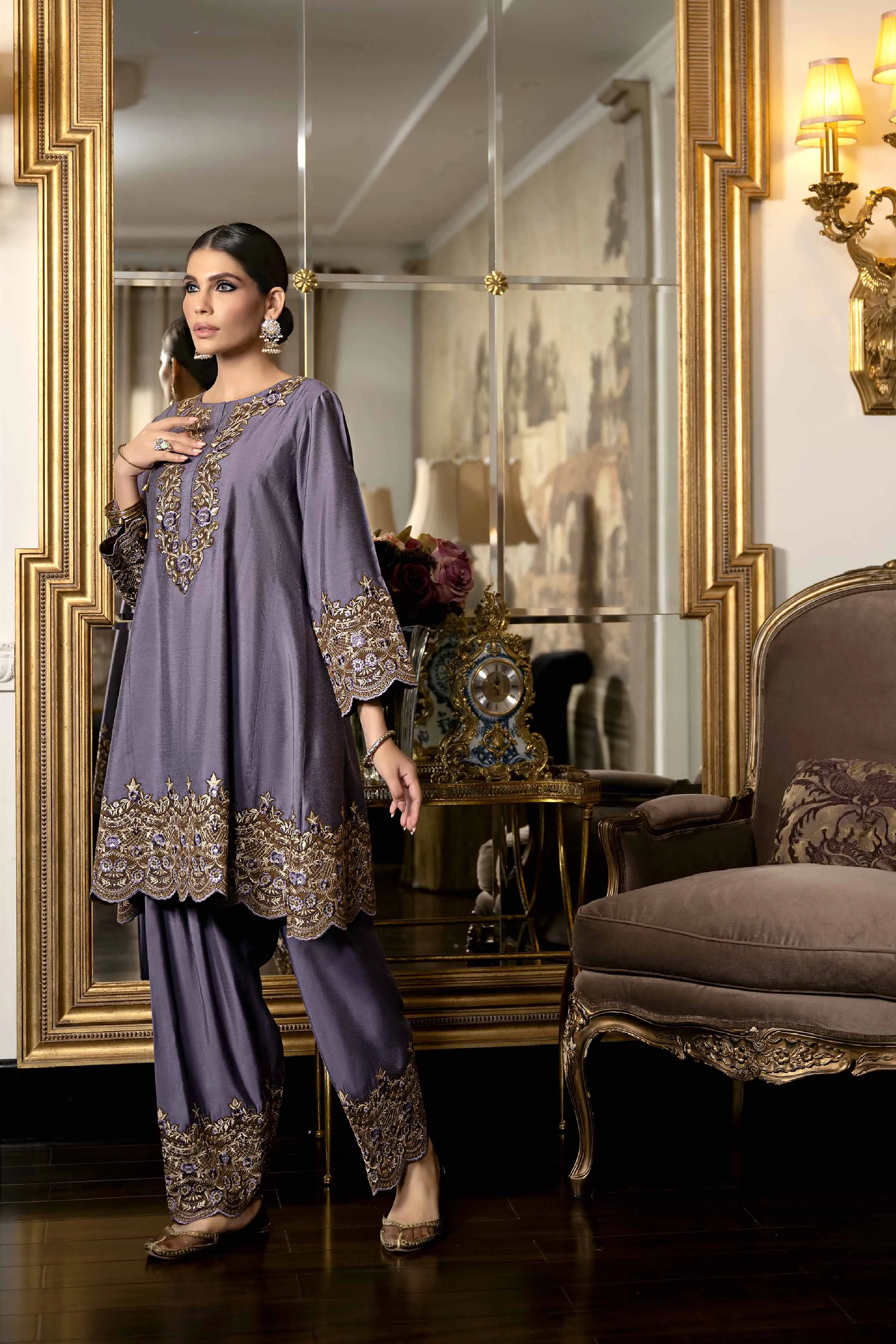 2 Piece - Embroidered Suit - KFW23-73