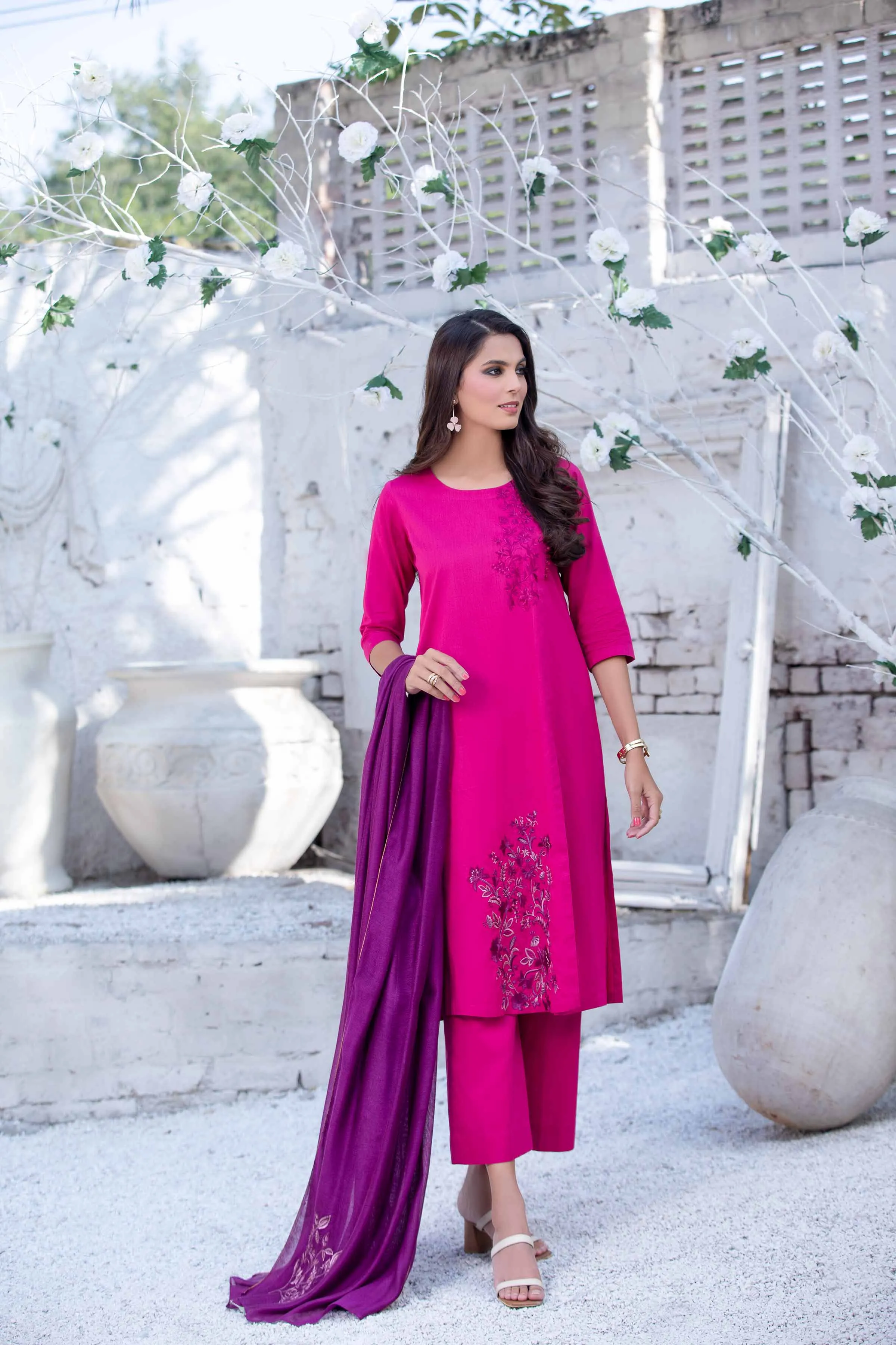 2 Piece - Embroidered Suit - PS23-46