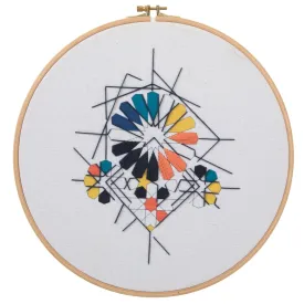 24 cm Embroidered Hoop Zelij Fragments