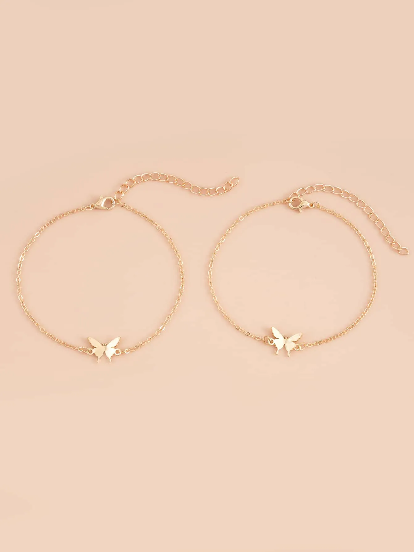 2pcs Butterfly Decor Bracelet