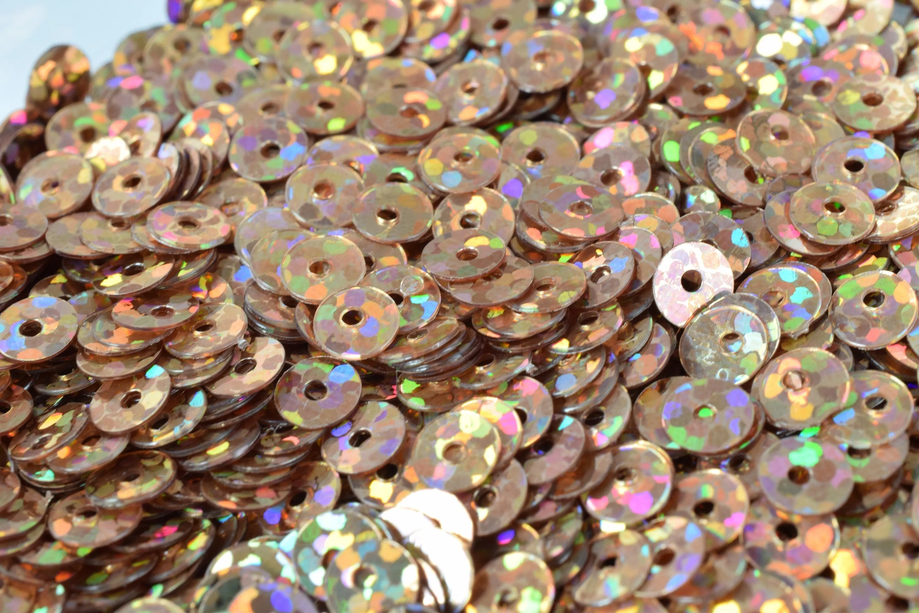 3/4/6mm Copper Light Brown  Iridescent Flat Sequins Round/Loose Paillettes/Wholesale Sequins Multi-Color, Loose Sequin Apparel,Shoe Decor