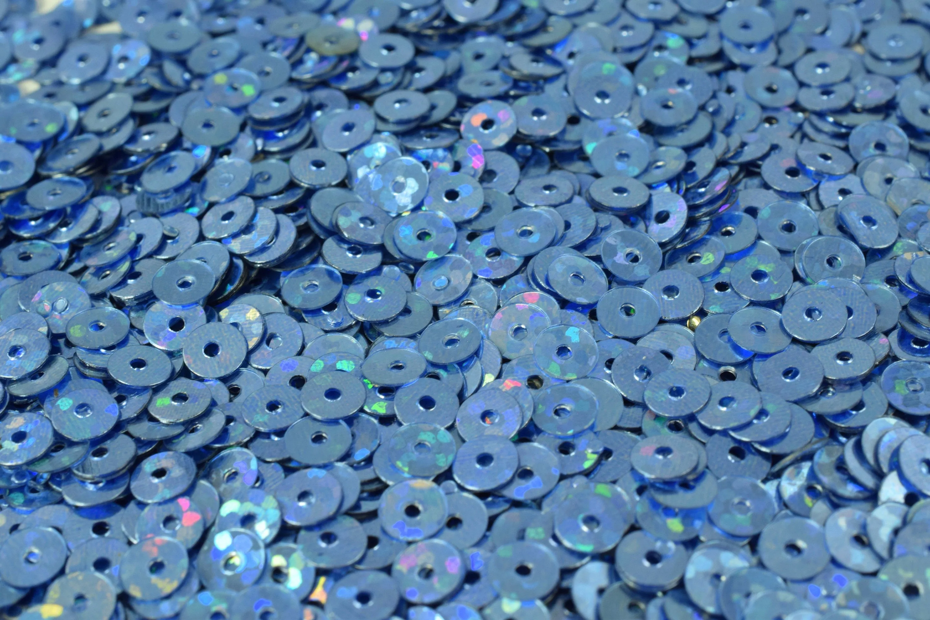 3/4/6mm Ocean Blue  Iridescent Flat Sequins Round Sequins/Loose Paillettes/Wholesale Sequins Multi-Color, Loose Sequin Apparel,Shoe Decor