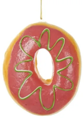 3.9" Frosted Donut Ornaments