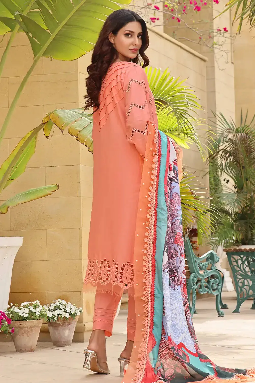 3PC Embroidered Unstitched Lawn Suit KSE-2460