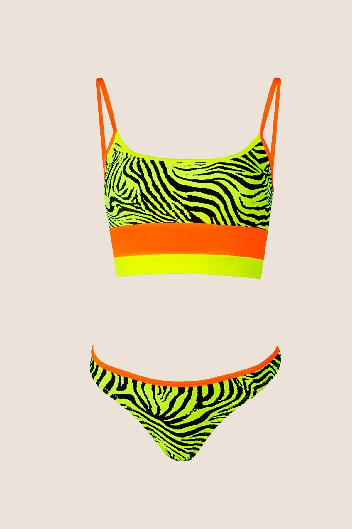 40736 Yellow Tank Top Bikini Set