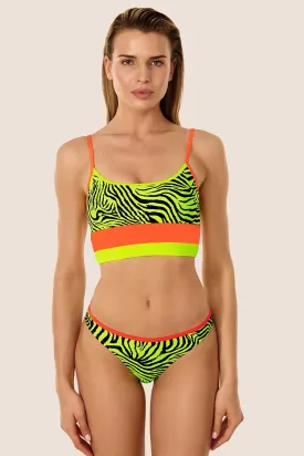 40736 Yellow Tank Top Bikini Set