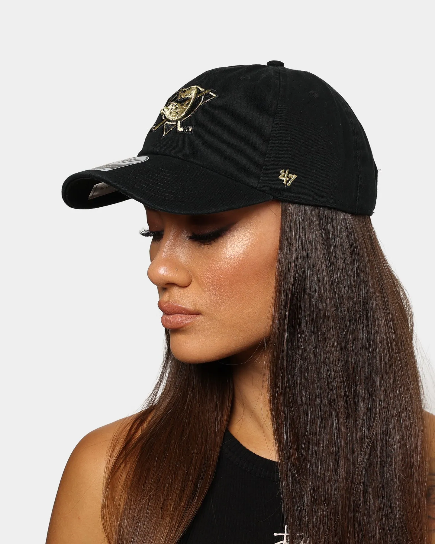 47 Brand Anaheim Ducks Clean Up Strapback Black/Gold