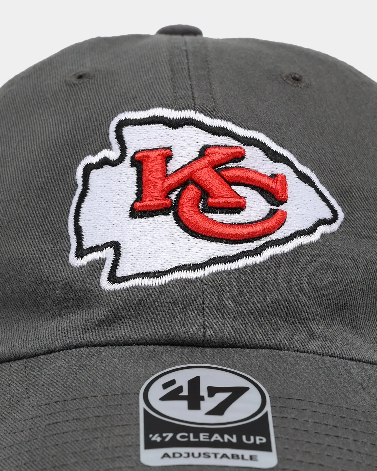 47 Brand Kansas City Chiefs 47 Clean Up Strapback Charcoal