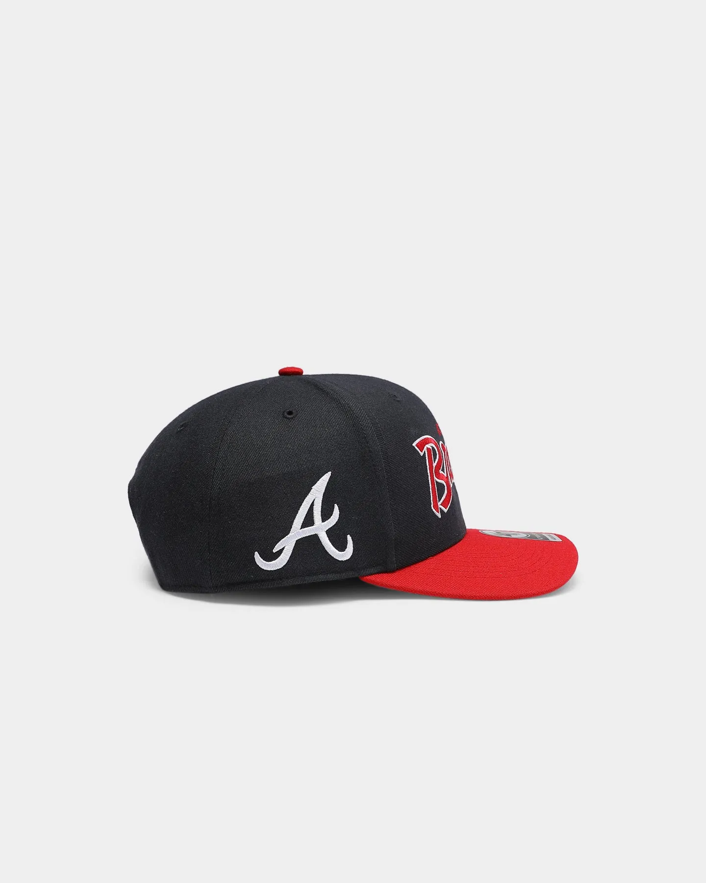 47 Brand Men's Atlanta Braves Script MVP DP Snapback Navy/Red