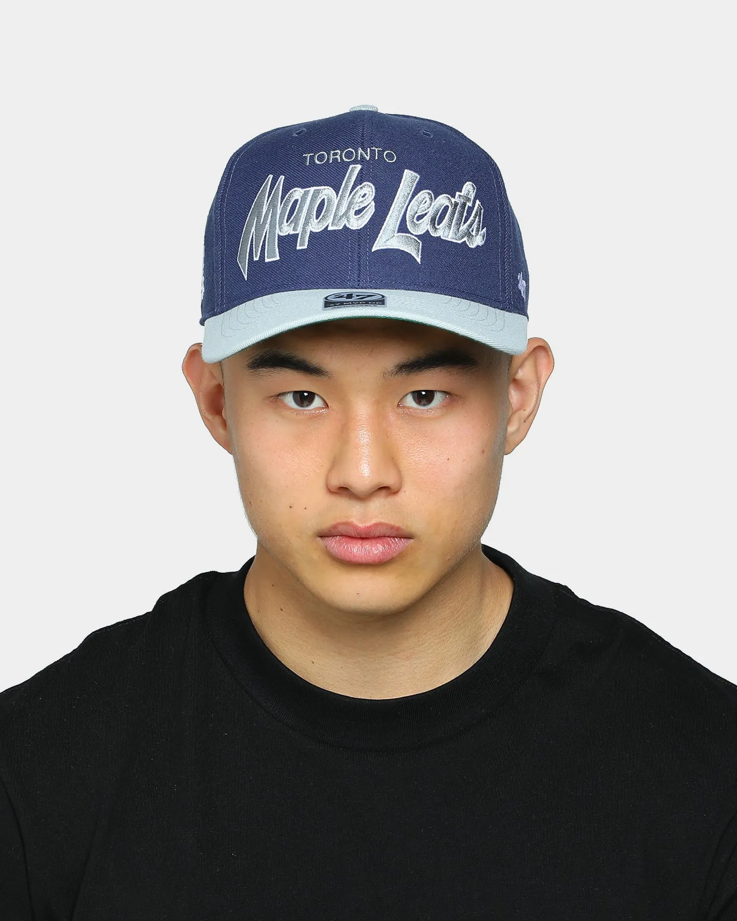 47 Brand Men's Toronto Maple Leafs Script MVP DP Snapback Light Navy/Grey