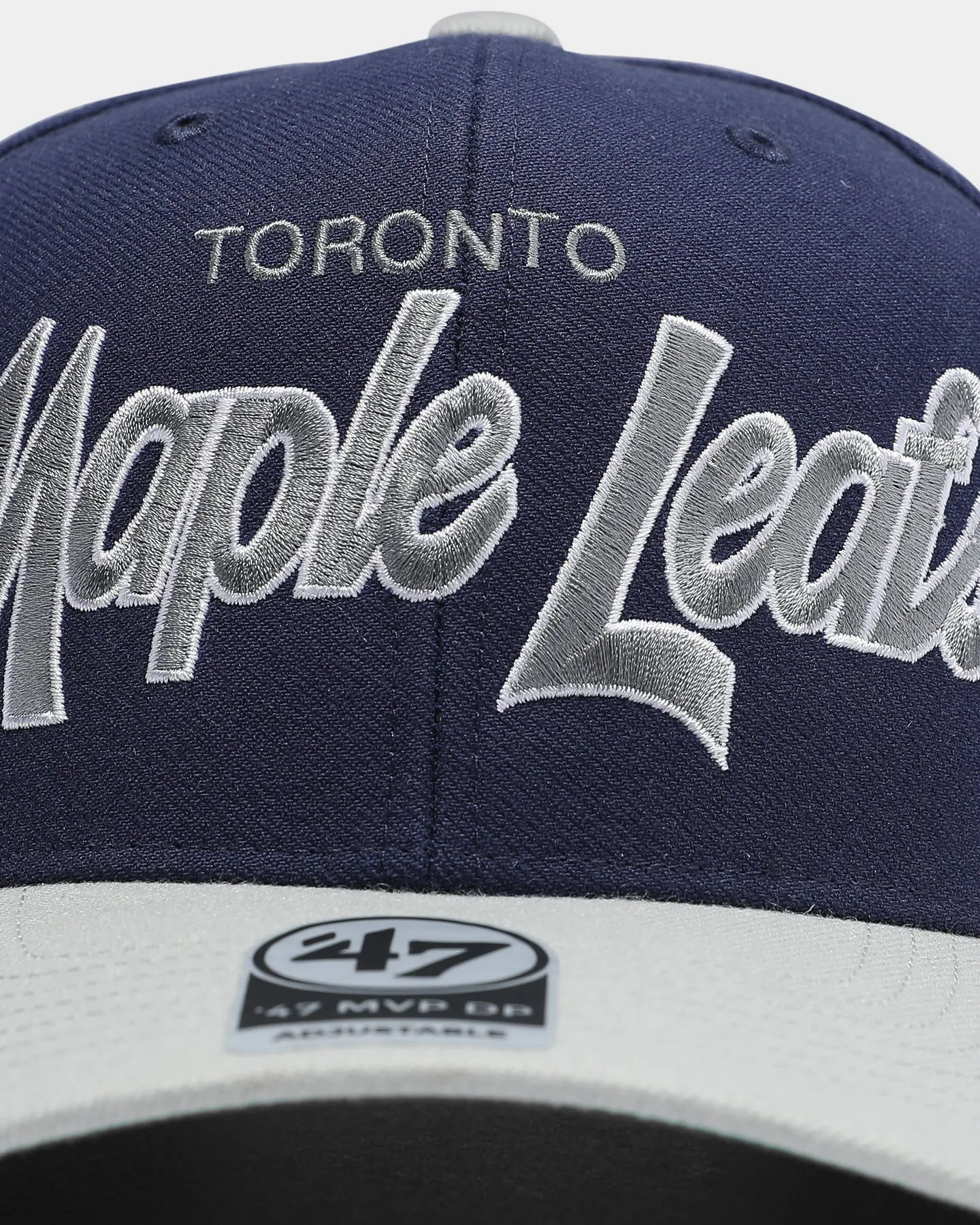 47 Brand Men's Toronto Maple Leafs Script MVP DP Snapback Light Navy/Grey