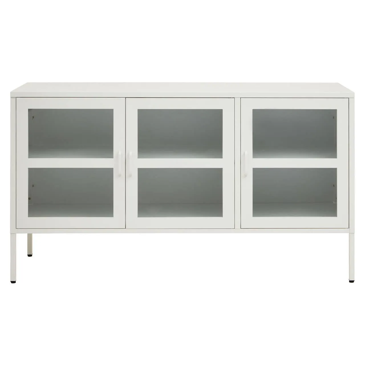 Acier Three Door White Sideboard