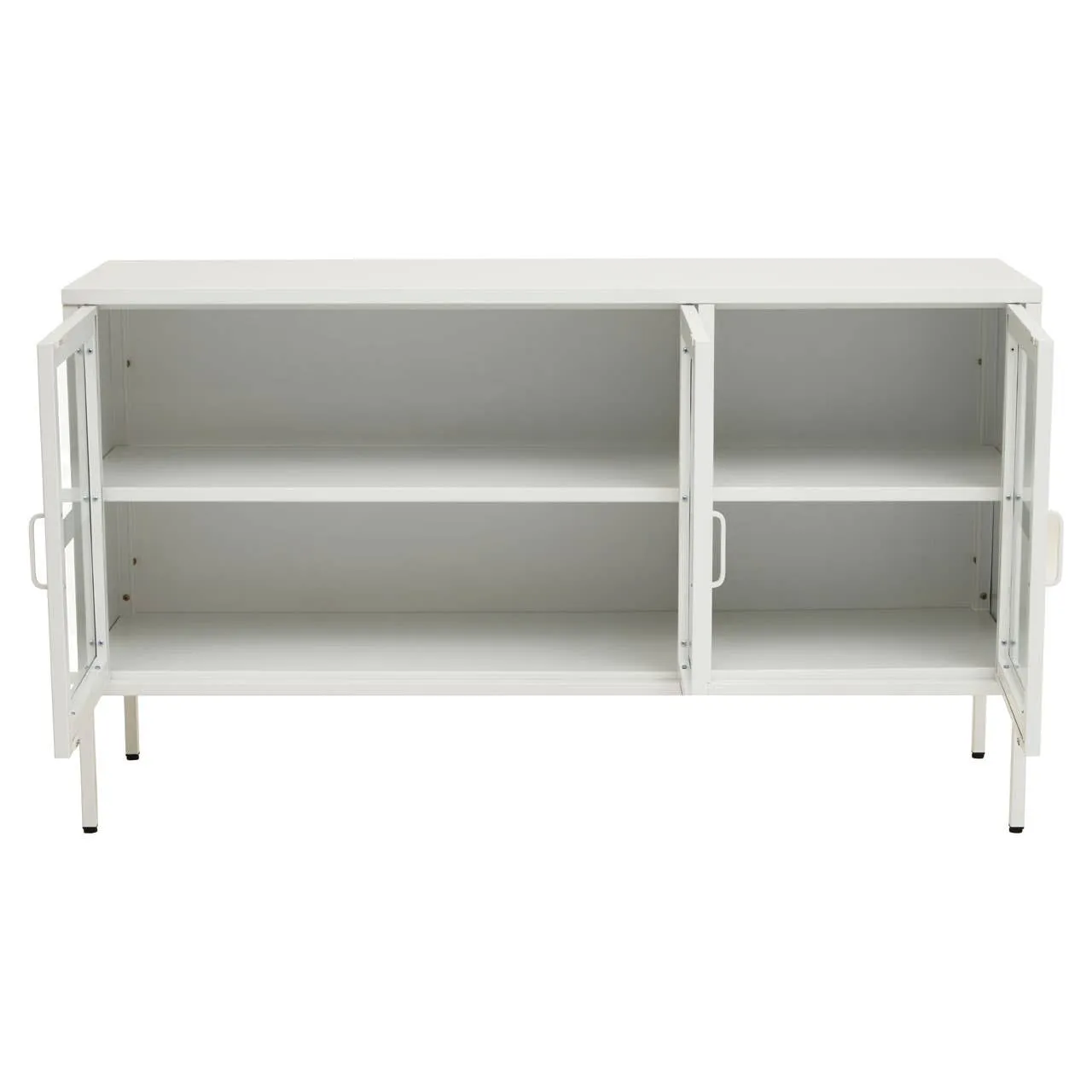 Acier Three Door White Sideboard