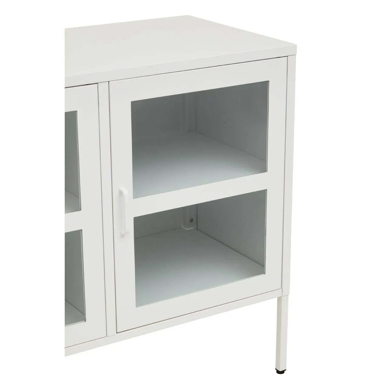 Acier Three Door White Sideboard