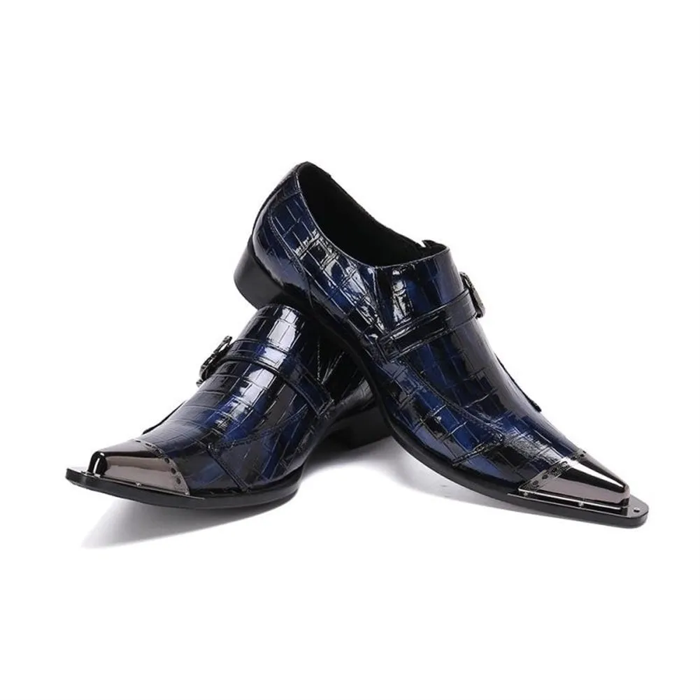 Adjustable Strap Pointed Toe Oxfords for men