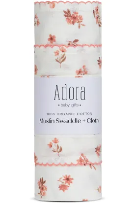 Adora Floral Girls Swaddle   Cloth