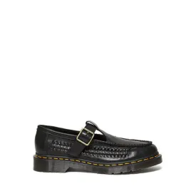 Optimized Title: Classic Adrian T Bar Unisex Loafers in Sleek Black Color