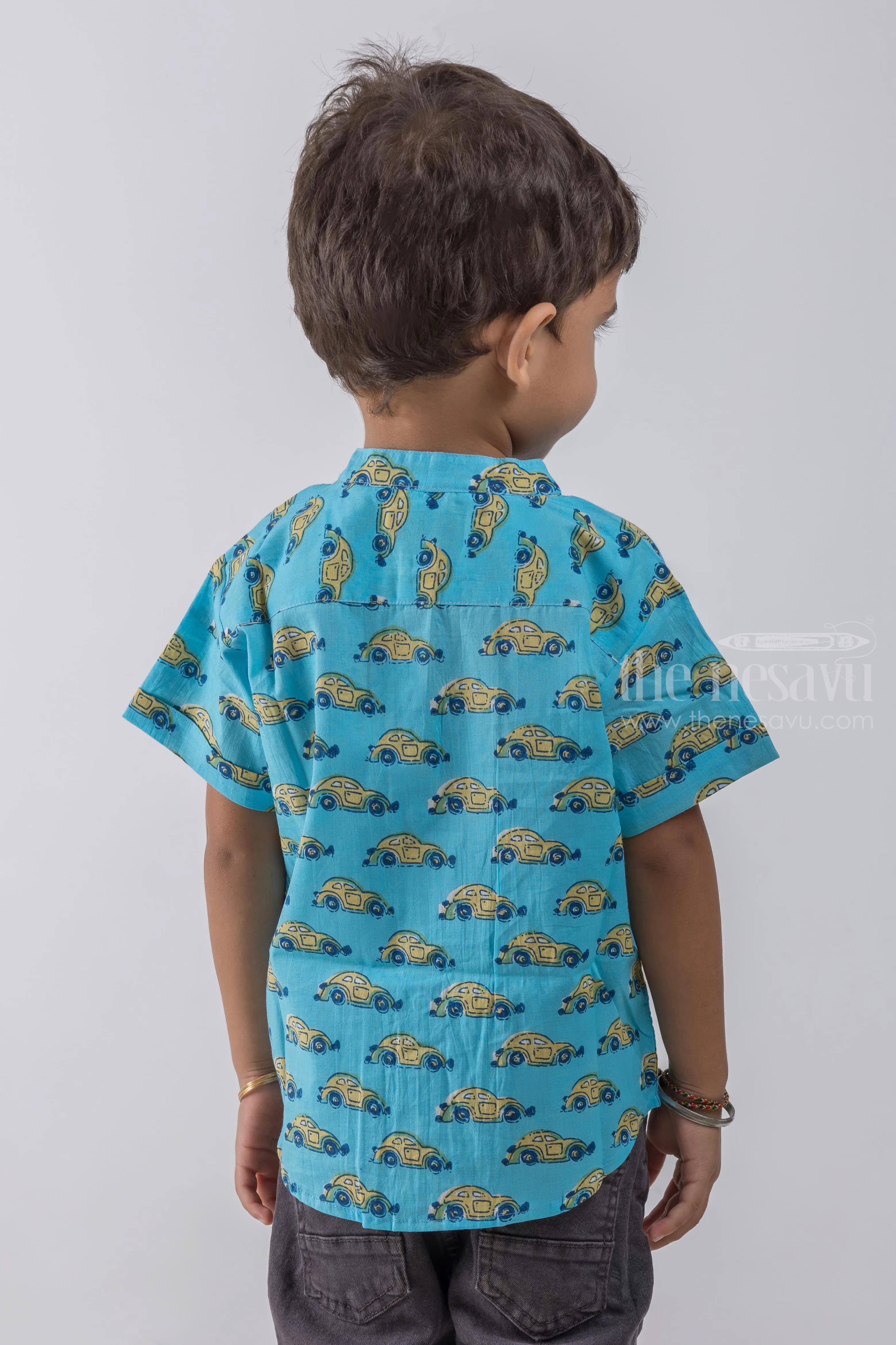 AFE. Boys Vintage Car Print Cotton Casual Shirt | Nesavu | Cool & Comfortable Everyday Style