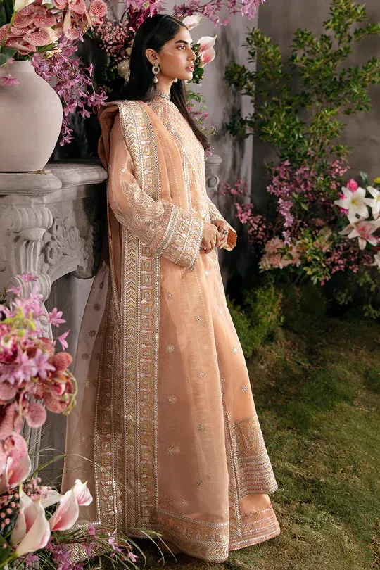 Afrozeh Embroidered Organza Unstitched 3 Piece Suit - 09