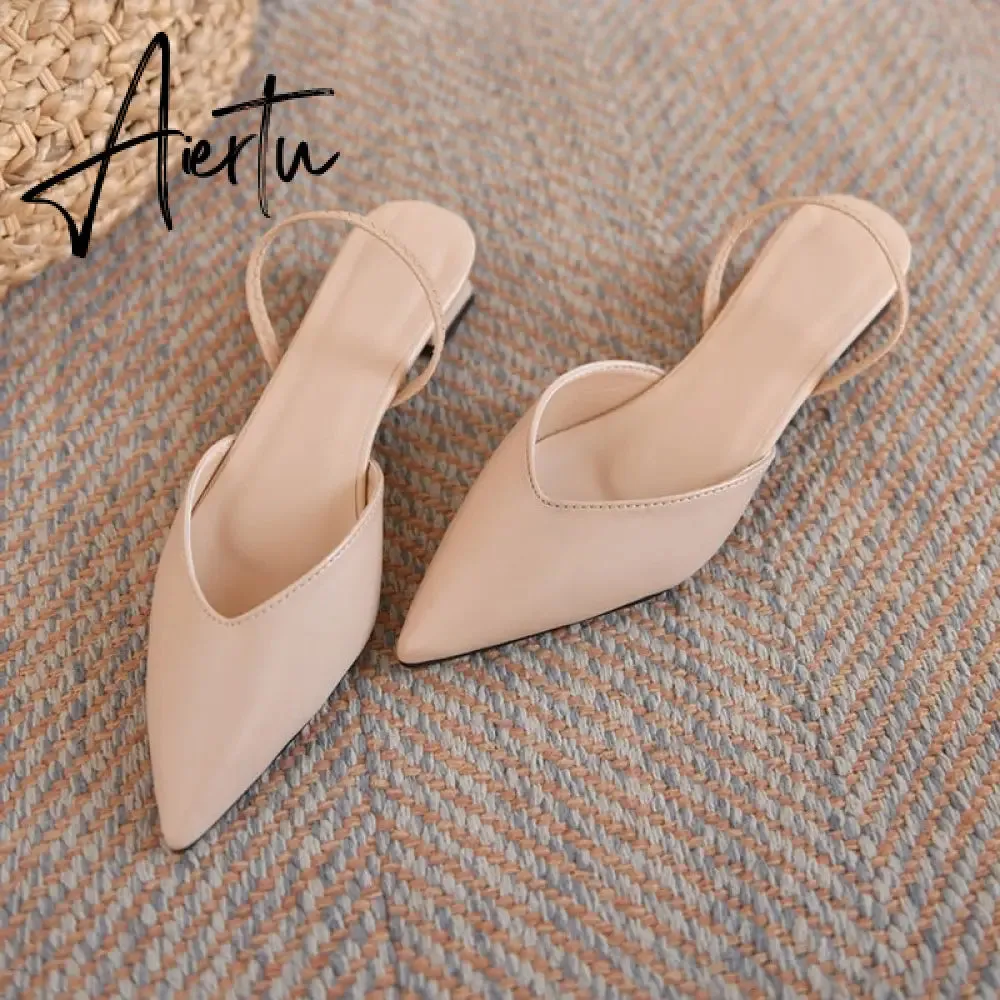 Aiertu  Women Flats Pointed Toe Lady Flat Heel Shoes Slip on Loafers Office Lady Elegant Shoes Soft Sole Comfortable Big Size 43