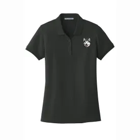 Alaskan Malamute Embroidered Women's Short Sleeve Polos