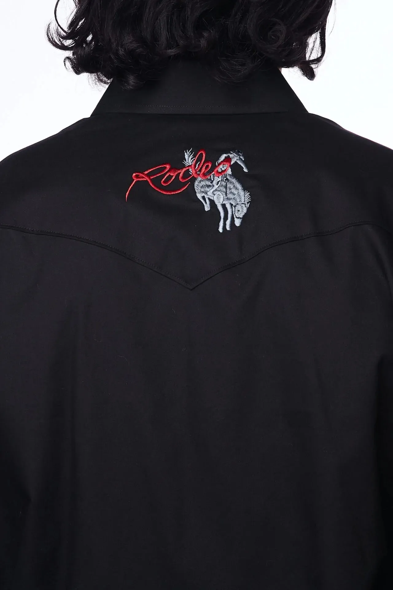 All Cotton Men's Black Western RODEO Shirt