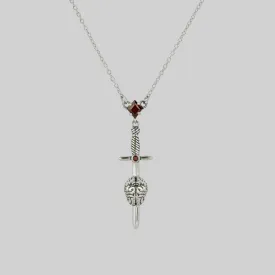 ALL MY MIND. Sword & Brain Necklace - Silver