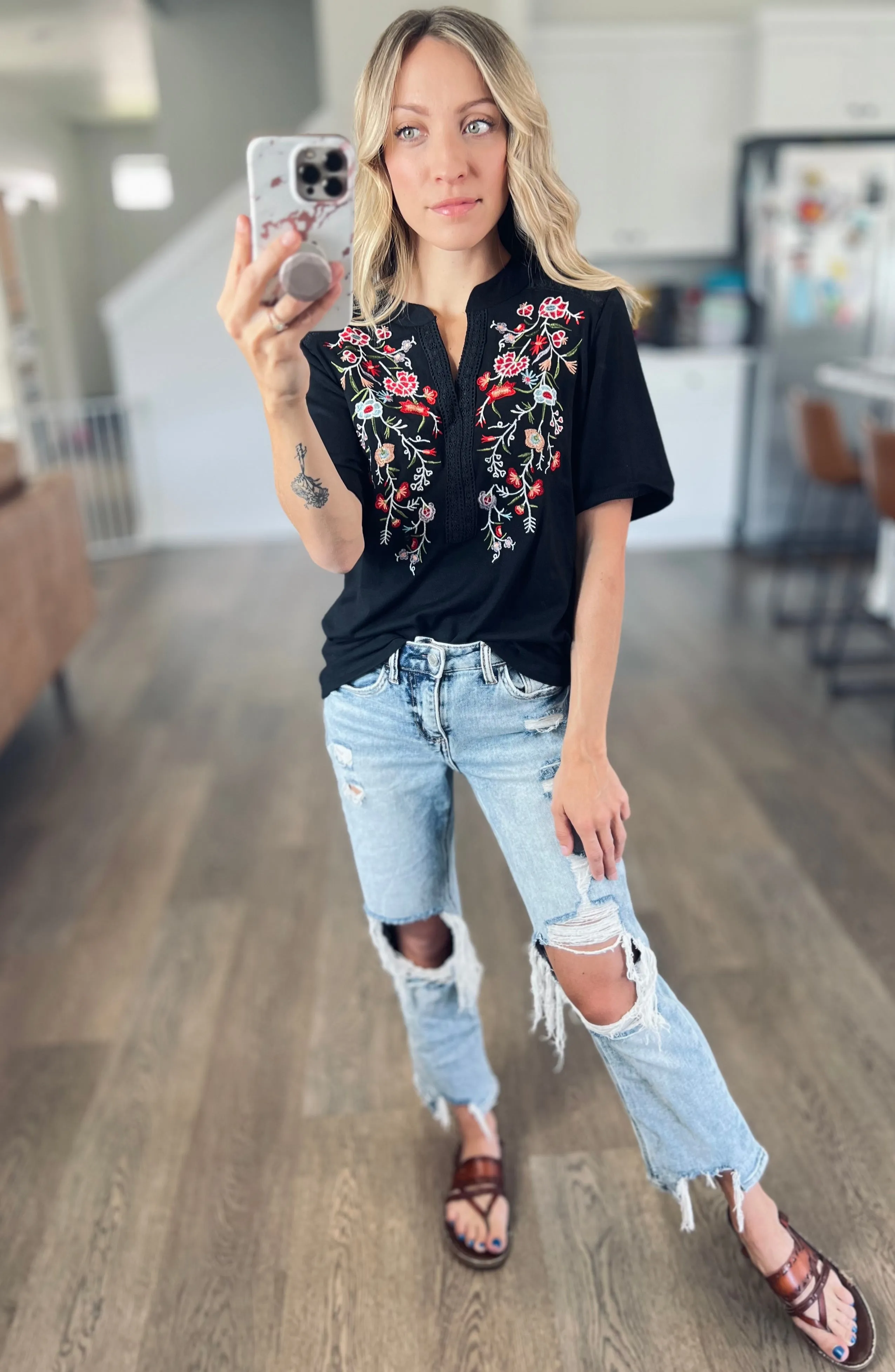 Amelia Embroidered Top