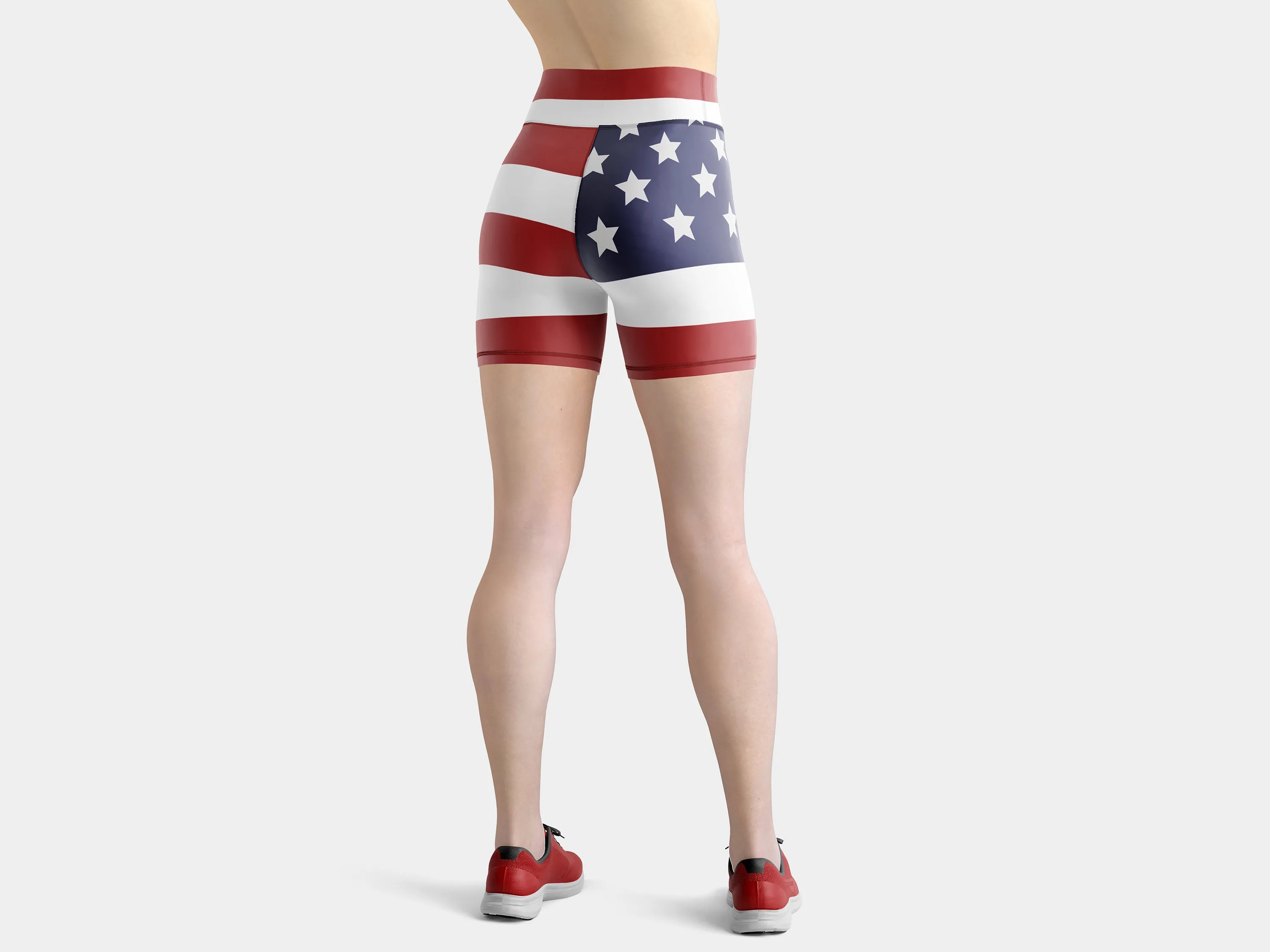 American Flag Yoga Shorts