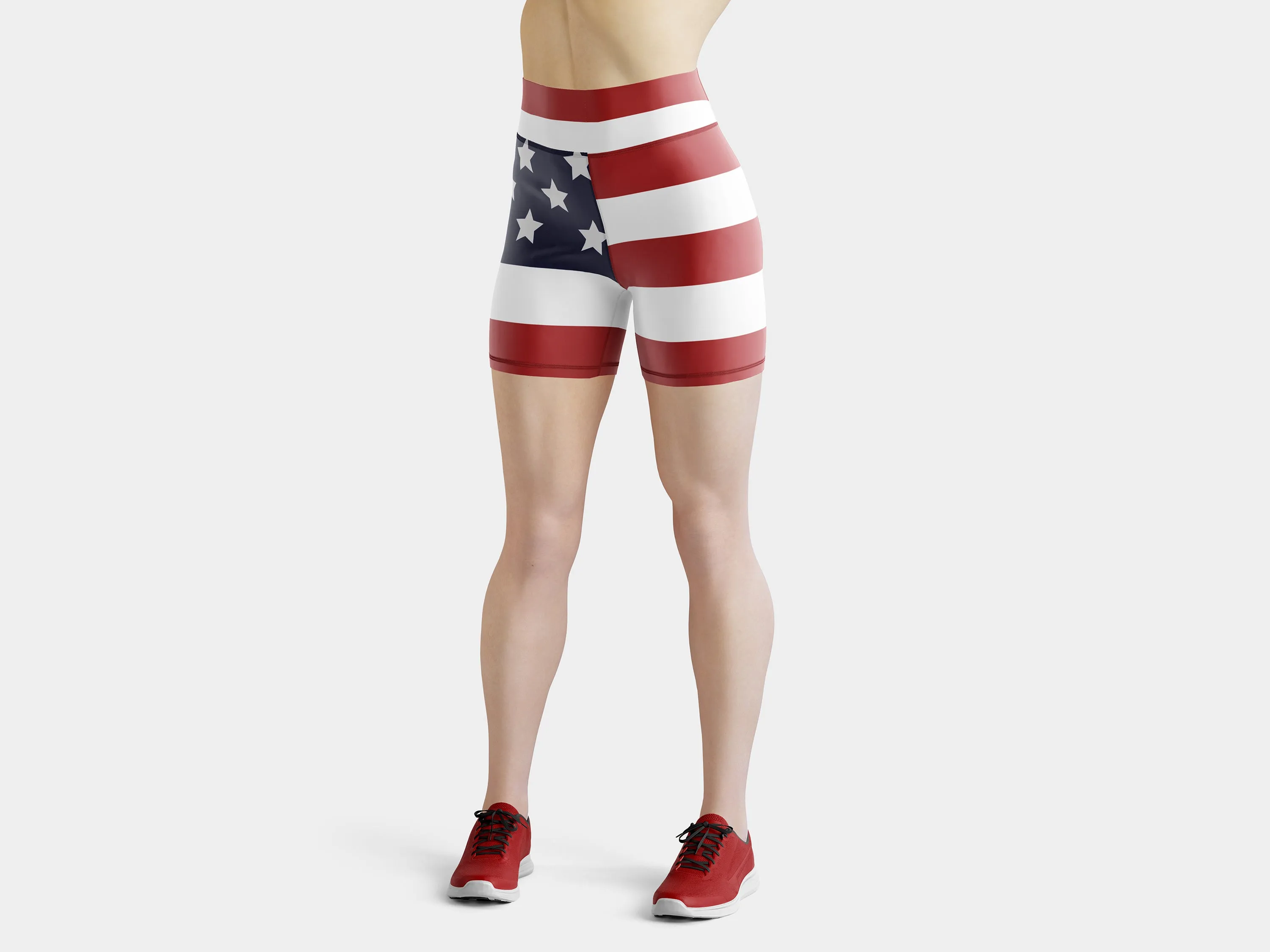 American Flag Yoga Shorts