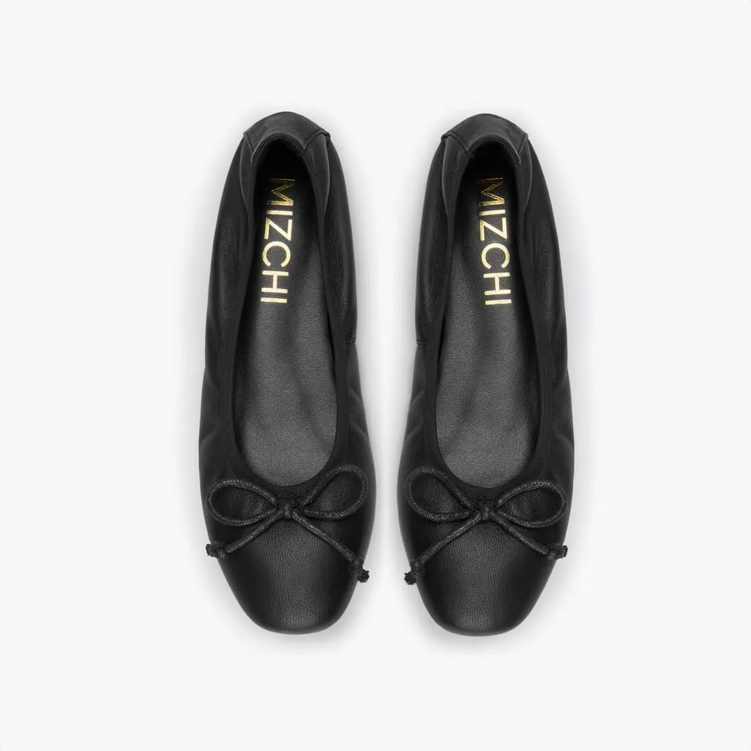 *ANAIS - black soft leather ballet pump