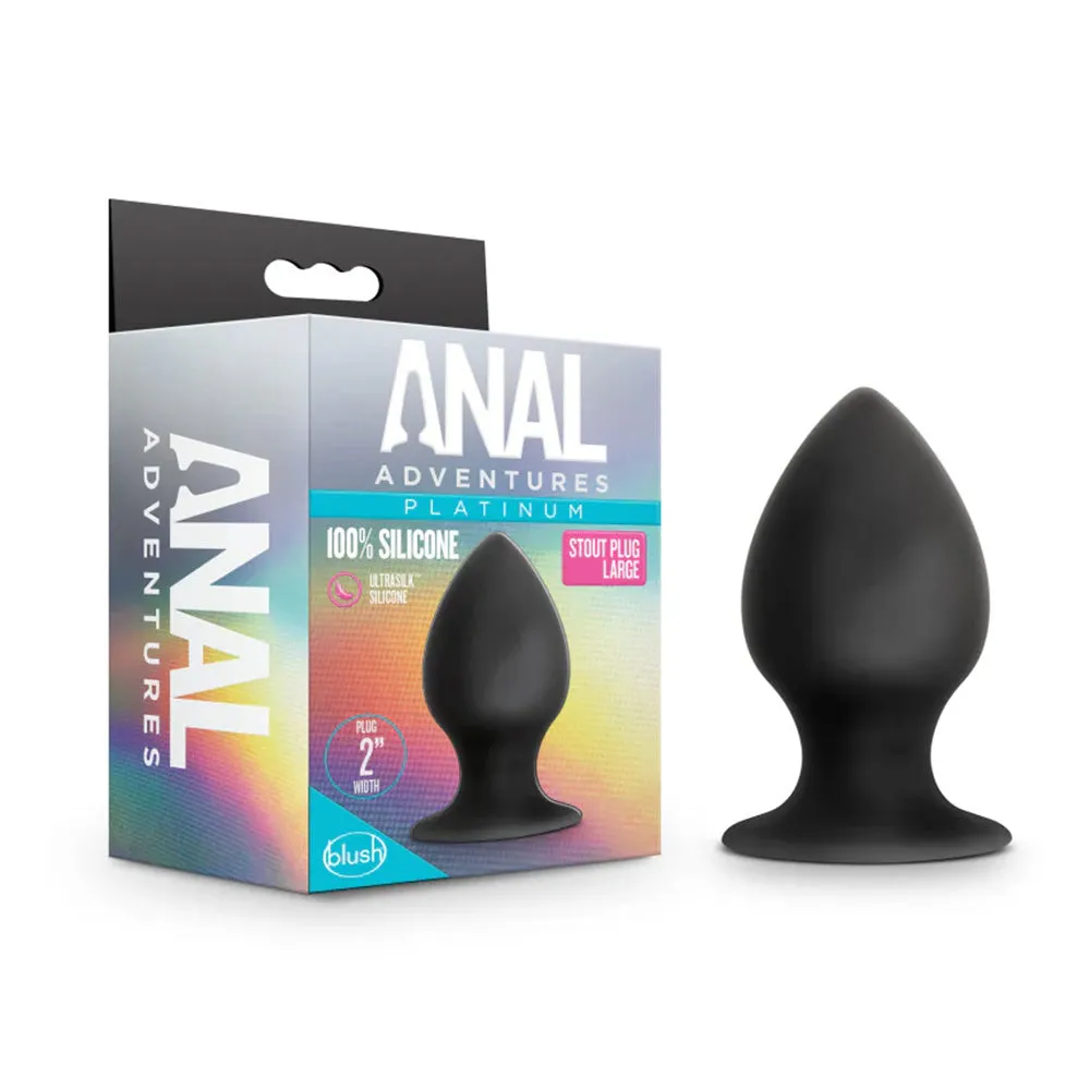 Anal Adventures Platinum Silicone Stout Butt Plug - Large