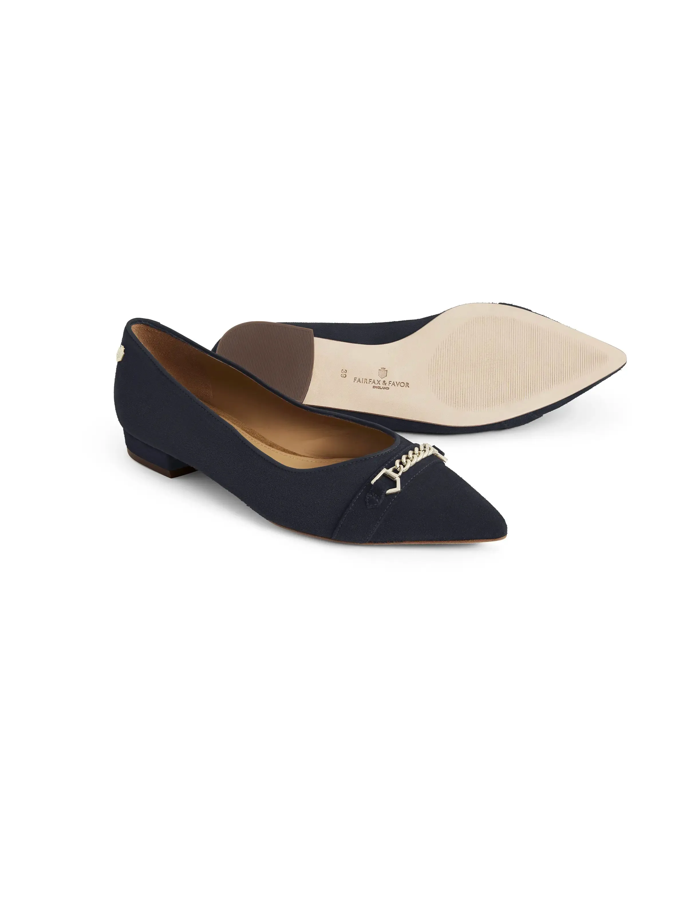 Apsley Ballet Pump - Navy Suede