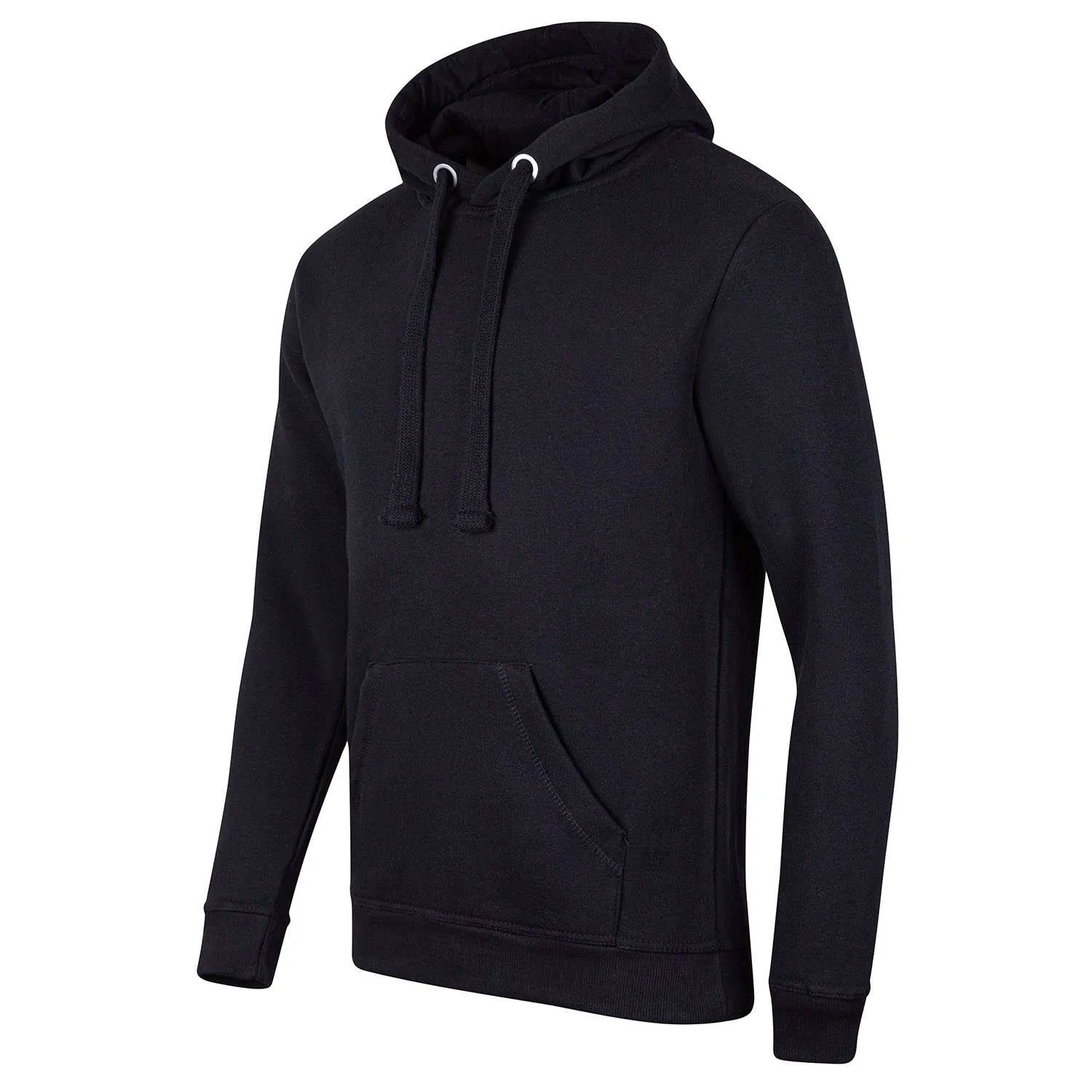 AT5016 Black Pull Over Hoodie - Grey Logo