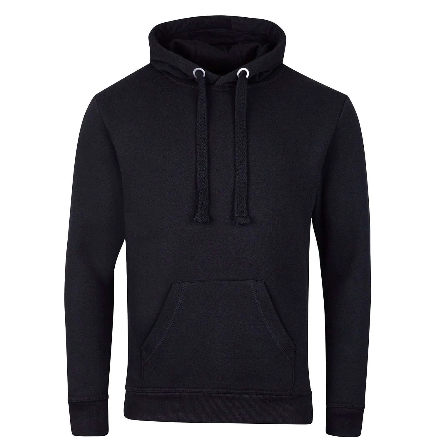 AT5016 Black Pull Over Hoodie - Grey Logo