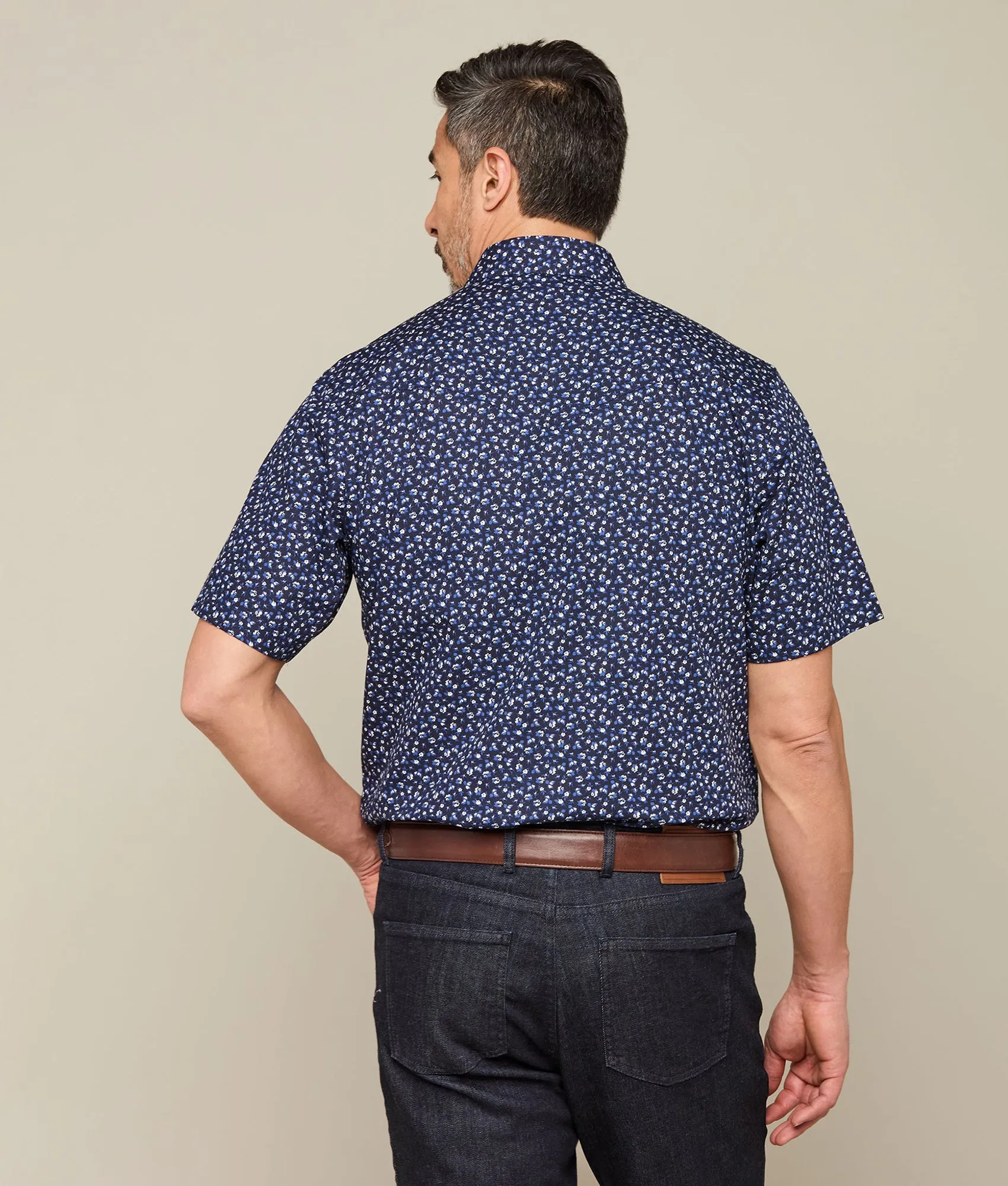 Austin :: Blue On Navy Floral Print