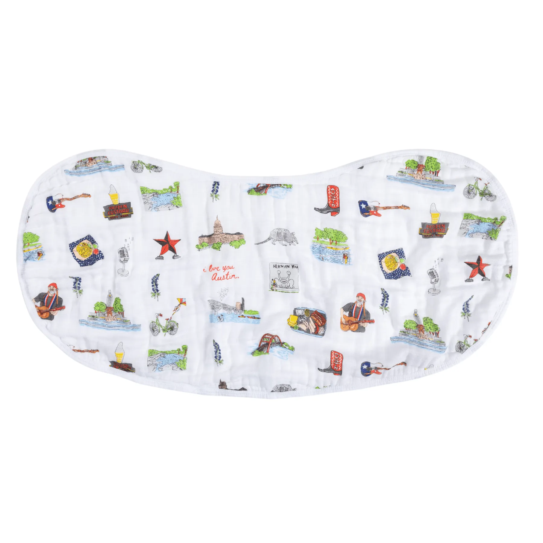 Baby Burp Cloth & Bib Combo: Austin