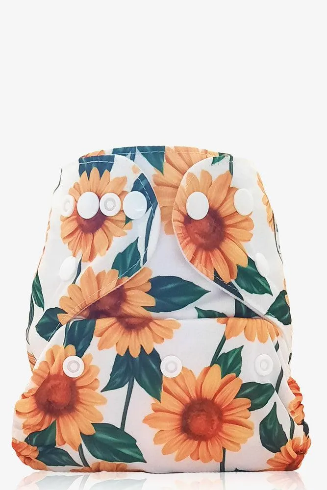 Bamboo Sunflower Cloth Baby Nappy Multi