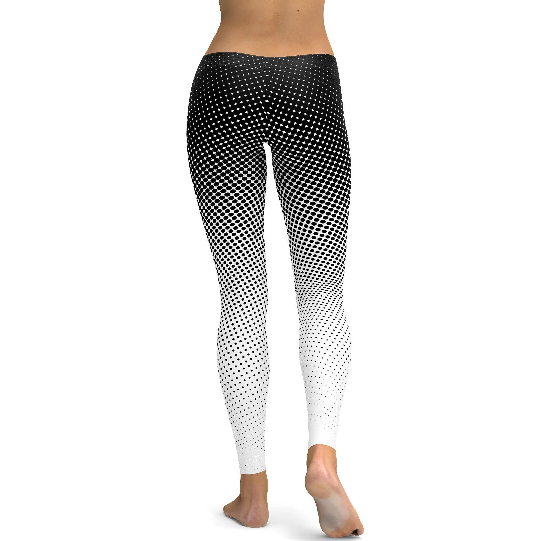 B&W Halftone Leggings