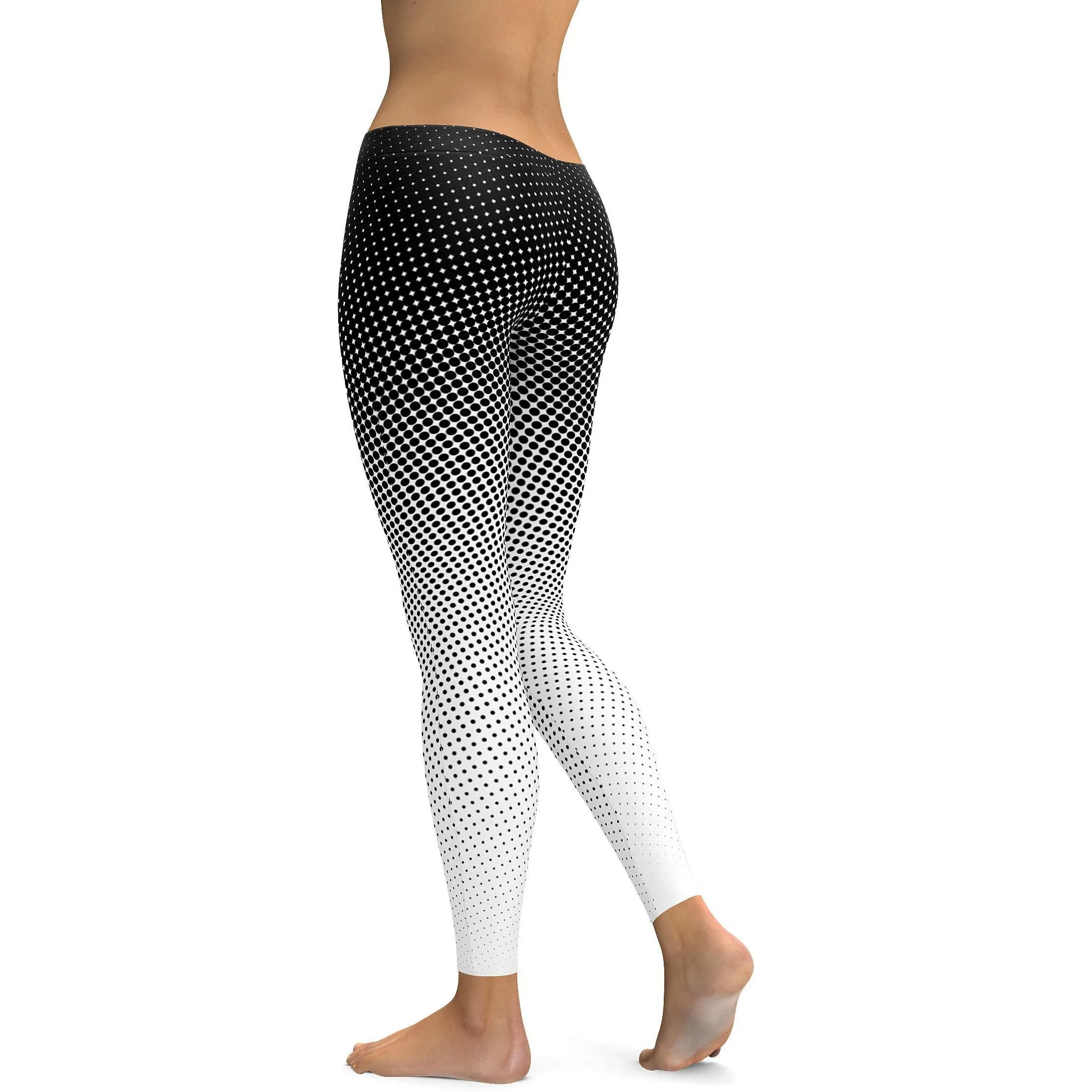 B&W Halftone Leggings